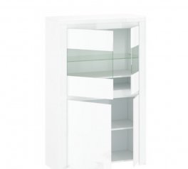 Вітрина низька 2D2W [C] білий глянець Lingo