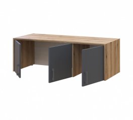 Антресоль Дорос Ронди графит 3-дверная 121 см