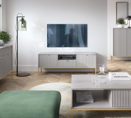 Модульна вітальня Сірий/Золоті ніжки Nova