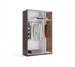 Шкаф 3дв с зеркалом Миромарк Квадро 3 дверный дуб барокко 138 см