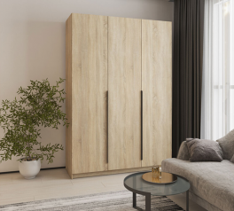 Шкаф Mebelstar Оскар трехдверный с ящиками Дуб сонома 150 см