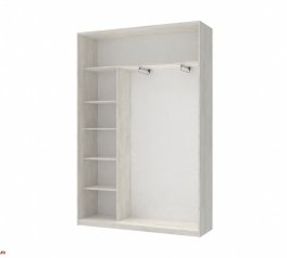 Шкаф-купе с зеркалом Дорос Сити Лайт белое дерево 2 дверный 150 см