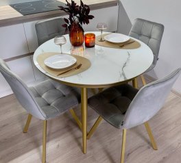 Стіл Oliver розкладний ніжки золото