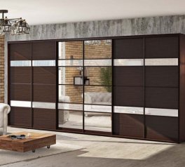 Шафа-купе Комфорт меблі Модель-5 венге 6 дверна 540 см