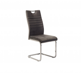 Стул S-120 серый велюр