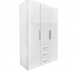 Шкаф 3дв 3шх Миромарк Магнум 3 дверный белый 147 см