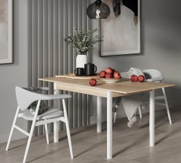 Стіл-трансформер Lunch Дуб сонома/Білий