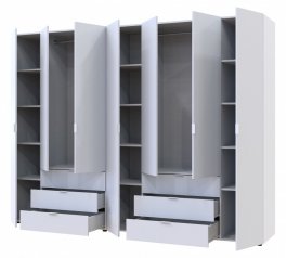 Шкаф Дорос Гелар белый 7 дверной 271,2 см