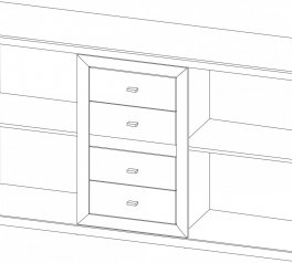 Комод 2Д4Ш Орегон