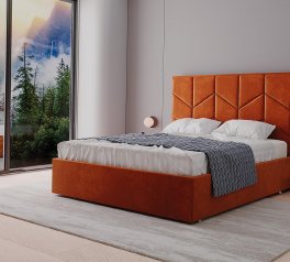 Ліжко м'яке Za House Furniture Афіна без підйомного механізму