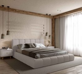 Ліжко м'яке двоспальне Віоріна Деко Подіум