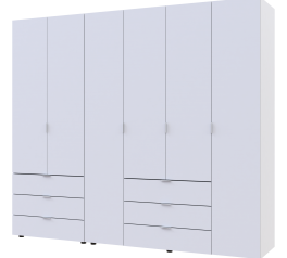 Комплект Дорос Гелар белый 2+4 ДСП 232,5 см