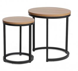 Журнальный столик Hola дуб/черный