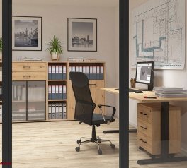 Стол письменный угловой BIU/160/90/B/L Space office 