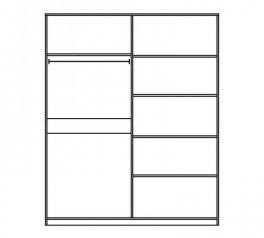 Шкаф 4Д Світ Меблів Мария 4 дверный белое золото 178 см