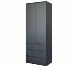 Шкаф Морели Т210 2 дверный антрацит с полками 80 см