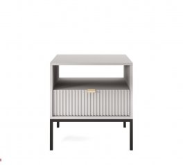 Тумба приліжкова Сірий/Чорні ніжки S54 Nova
