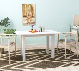 Стіл-трансформер Dinner Аляска структурна/Білий