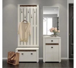 Модульная прихожая Гербор Селена Ясень снежный / Дуб ансберг тёмный