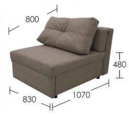 Мини диван раскладной еврокнижка UMa Флекс 83 см