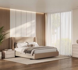 Модульная спальня Bruno/Бруно Миромарк Дуб Артизан/Белый глянец