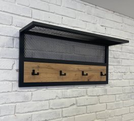 Вішак LOFT mini Дуб Тахо / Чорний мет MebliRoMax