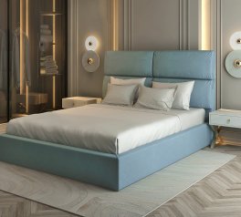 Ліжко м'яке двоспальне Лев Санремо 1