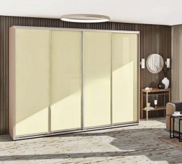 Шкаф-купе Комфорт мебель цветное стекло 4 дверный 400 см
