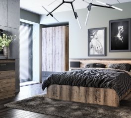 Спальня Jagger/Джаггер Mebelbos №1 з шафою 3D2S та тумбами