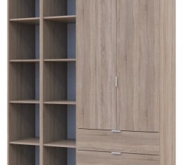 Шкаф Дорос Гелар дуб сонома с 2 Этажерками 2-х дверный 153,9 см