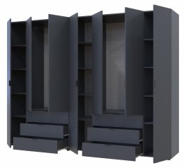 Шкаф Дорос Геллар графит 7 дверной 271,2 см