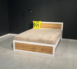 Кровать LOFT 120×200 Дуб Сонома / Чёрный мат MebliRoMax