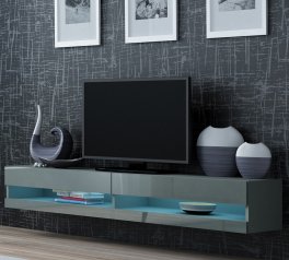 Тумба под ТВ Vigo / Виго RTV180 Серый мат/Серый глянец Cama Ширина 180 см