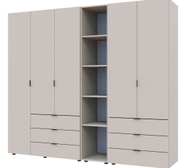 Шафа Дорос Гелар кашемір з Етажеркою 5 дверна 231,9 см