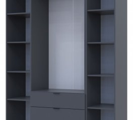 Шкаф Дорос Гелар графит с Этажеркой 3-х дверный 154,4 см