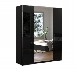 Шкаф 4дв Миромарк Энни 4 дверный черный 183 см