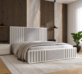 Кровать деревянная DrevKO Арина 1 с подьемным механизмом и нишей для белья Массив Бук