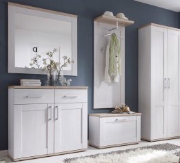 Модульная прихожая BRW Poland Romance / Романс Модрина сибиу светлая / Дуб сан-ремо светлый