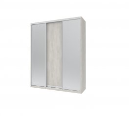Шкаф-купе с зеркалом Дорос Сити Лайт белое дерево 3 дверный 180 см