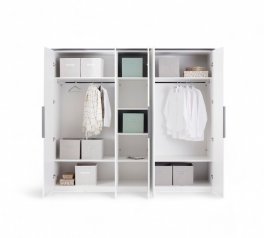 Шкаф 5дв Миромарк Лука 5 дверный белый глянец 250 см