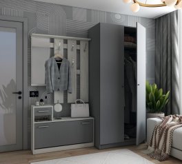 Прихожая Alice и шкаф Promo графит