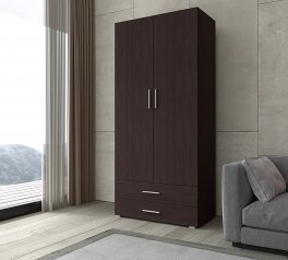 Шкаф Морели SТ0002 2 дверный венге темный 100 см