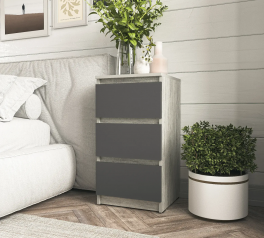 Тумба прикроватная бетон/антрацит Т216