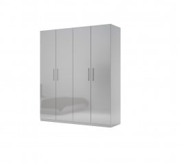 Шкаф 4 дв Миромарк Меги 4 дверный шиншила серая 180 см