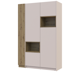 Шафа для одягу з нішею та пеналом Дорос Дейл кашемір 2 дверна 143,2 см