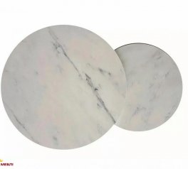 Журнальный столик Hola белый эффект мрамора/черный