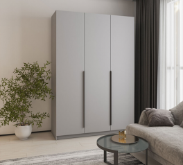 Шкаф Mebelstar Оскар трехдверный с ящиками Серая мышка 150 см