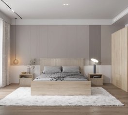 Модульная спальня Brus/Брус Гербор Дуб сонома/Нимфея альба