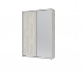 Шкаф-купе с зеркалом Дорос Сити Лайт белое дерево 2 дверный 150 см
