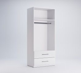 Шкаф 2дв 2шх Миромарк Фемели Джуниор 2 дверный белый 90 см